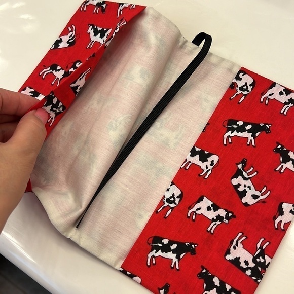 Journal cover cows print cotton book cover 7 1/4”x5 1/4” - Picture 3 of 7